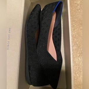 Black shimmer Rothys The Point NWB size 8